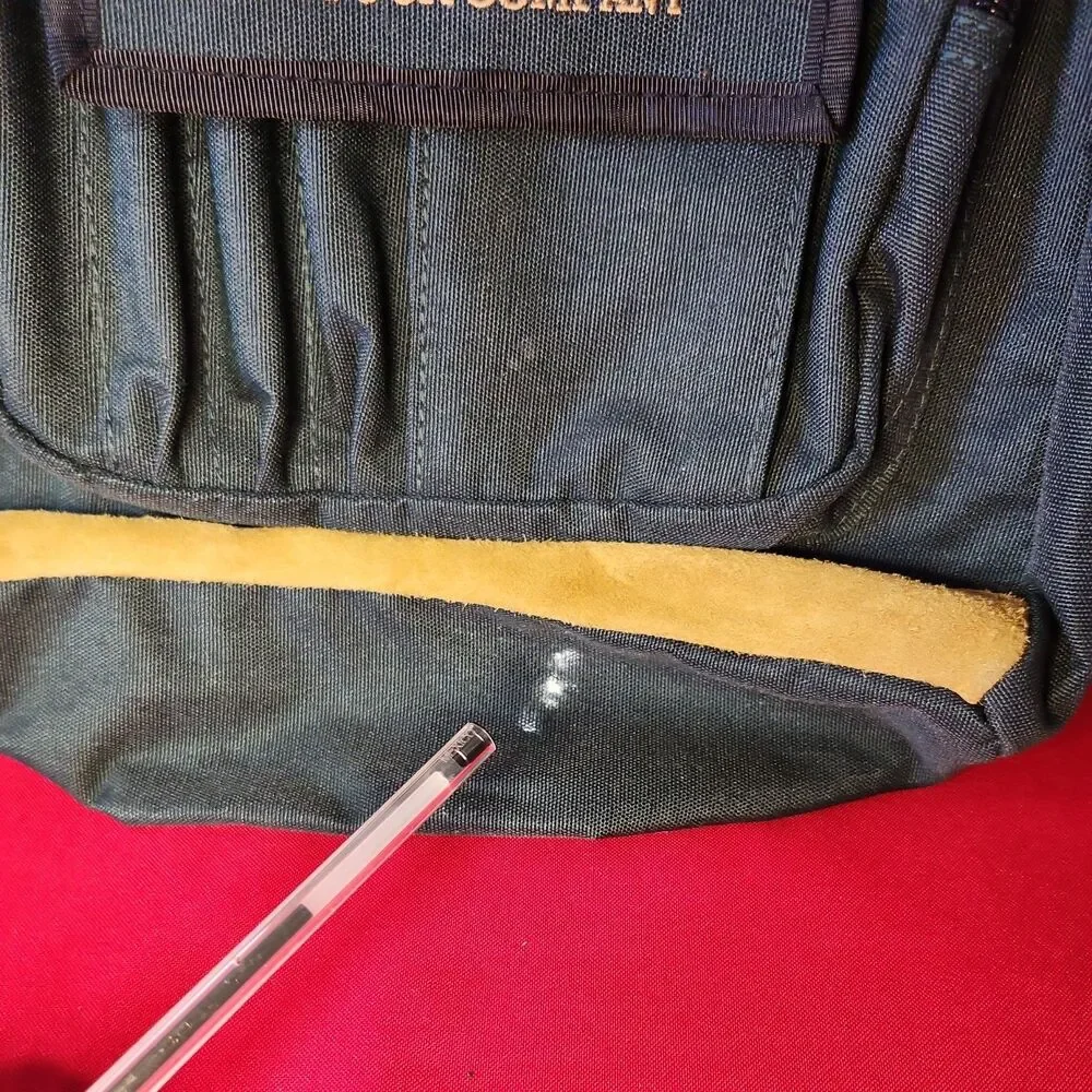 VTG 90s Eastsport Outdoor Company Backpack Black Canvas Suede Daypack Rare